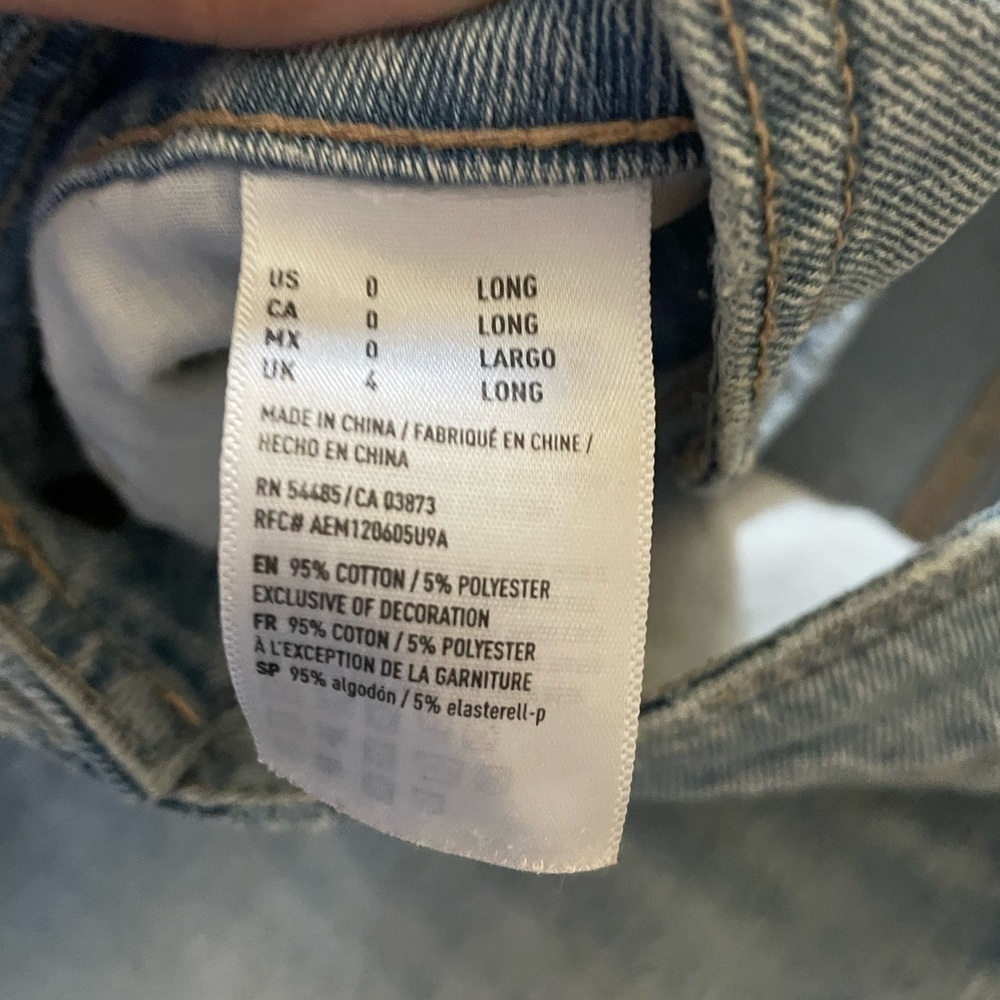 American Eagle Button Front Light Wash Jeans Skirt - image 8